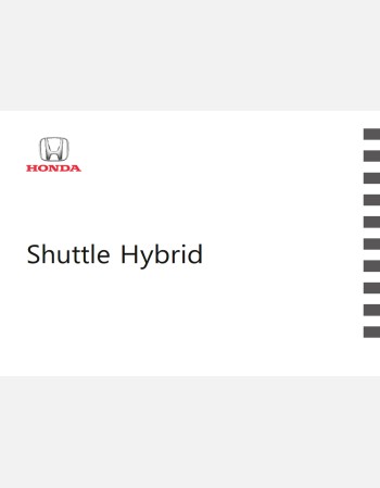 honda shuttle hybrid 2016 2017 2018 owners manual in english